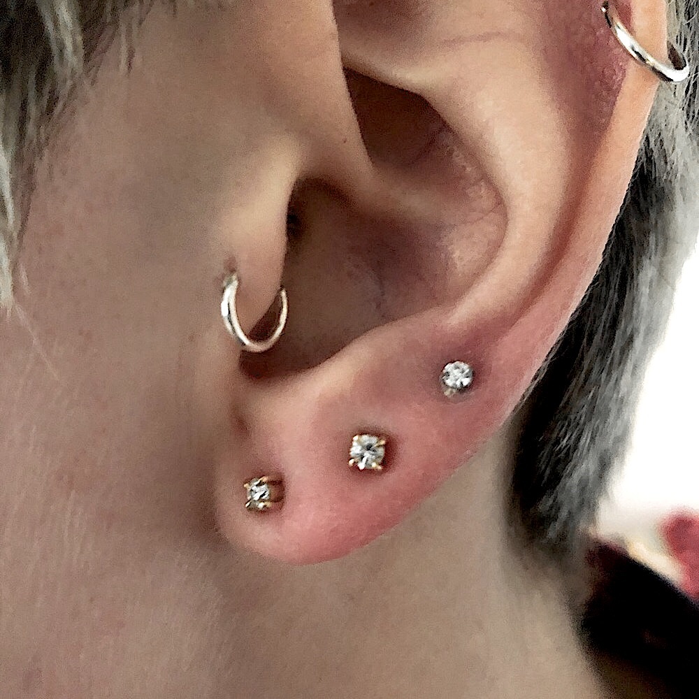 CATBIRD NYC diamond studs (PAIR)